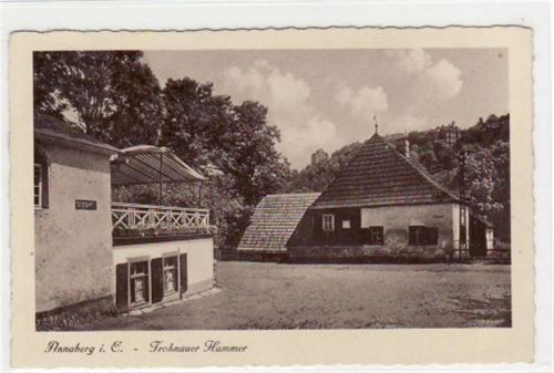 Frohnau b. Annaberg mit Partie am Frohnauer Hammer gelaufen von 1934. Gute Erhaltung.