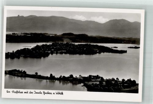 Seehausen Fliegeraufnahme Staffelsee m.d. Insel Buchau u. Wörth