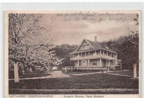 Sobernheim Sobernheim an der Nahe. Kurpark Dhonau, Haus Waldeck gelaufen. Gute Erhaltung.