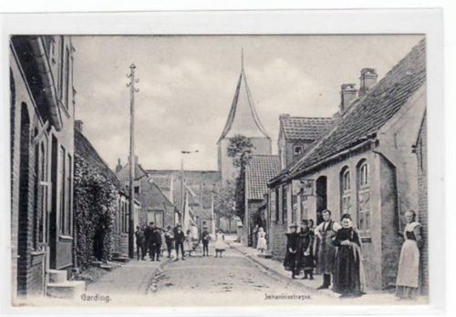 Garding mit Johannisstraße gelaufen, 1905. Ecken mit Albumabdrücken, sonst gut erhalten