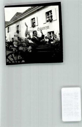Auggen Trachtenumzug Volksfest Kutsche Gasthaus zum Erbprinzen Foto Original aus Archiv eines Ansichtskartenverlags Ort handschriftlich