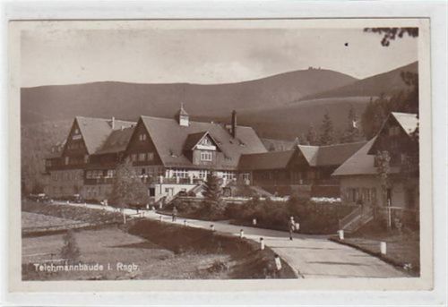 Teichmannbaude im Riesengebirge / Kreis Hirschberg - Jelenia Góra gelaufen 30iger Jahre. Gute Erhaltung.