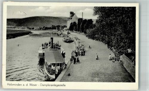 Holzminden Dampferanlegestelle Raddampfer Verlag Thoericht Notopfermarke