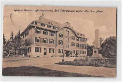 Höchenschwand Höchenschwand. Hotel und Kurhaus Höchenschwand gelaufen. Leichte Stempelspuren, sonst gut erhalten