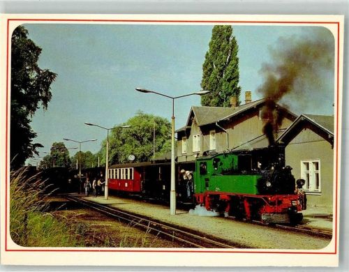 Moritzburg Dampflokomotive mit Schmalspurbahn Fotograf Feuereißen VEB Bild und Heimat