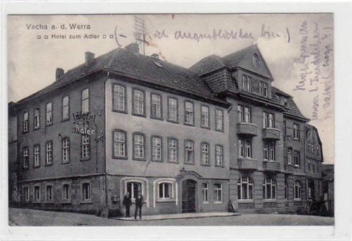 Vacha a.d. Werra mit Hotel zum Adler. Karte beschrieben Gute Erhaltung.