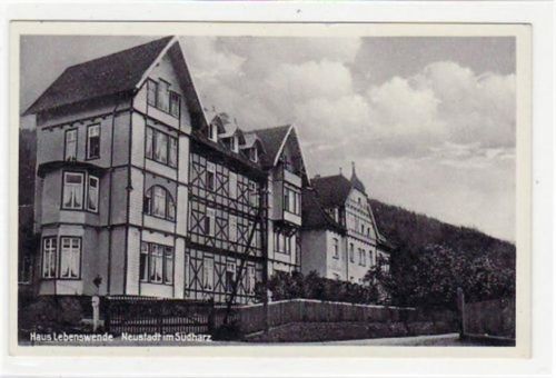 Neustadt im Südharz mit Blick auf das Haus " Lebenswende " ungelaufen Gute Erhaltung.