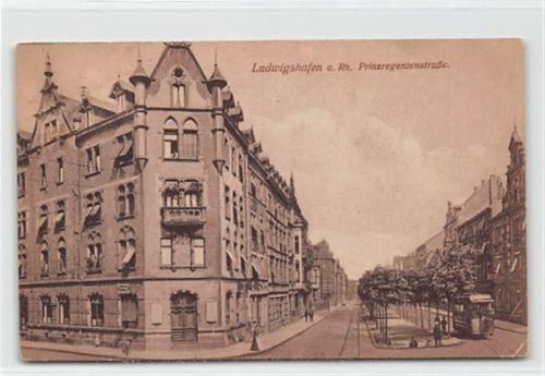 Ludwigshafen Ludwigshafen. Prinzregentenstraße. Karte beschrieben leichte Eckabschürfungen, sonst gut erhalten