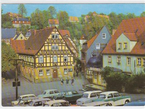 Hohnstein Hohnstein (Sächs. Schweiz). Marktplatz mit Autos ungelaufen Gute Erhaltung.