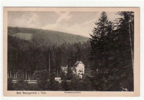 Georgenthal Bad Georgenthal i. Thür. Rodebachsmühle gelaufen 1917. Top Erhaltung.