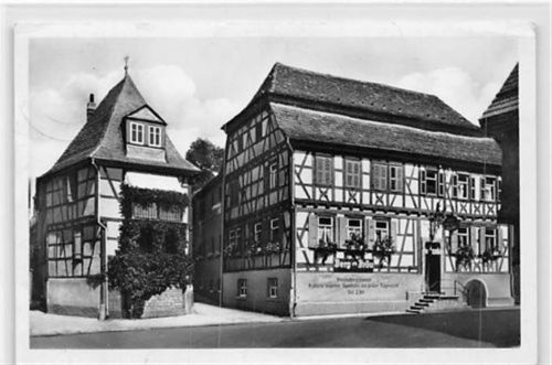 Sinsheim Sinsheim. Gasthaus zum schwarzen Bären gelaufen. Leichter Stempeldurchdruck, kleiner Knick oben links, sonst gut erhalten