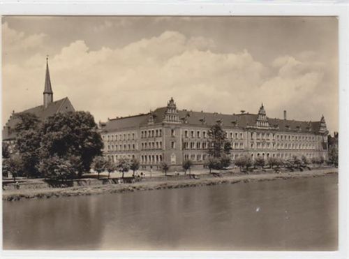 Grimma Grimma / Sa. Oberschule. ungelaufen Nachkriegskarte. Gute Erhaltung.