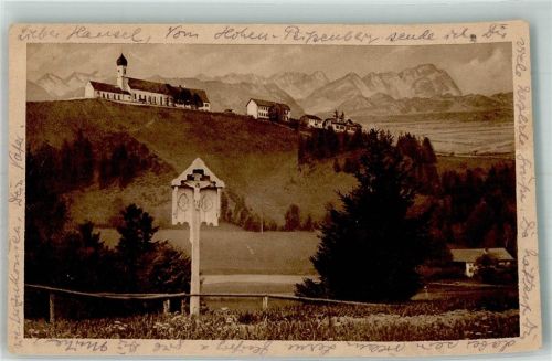Hohenpeißenberg 1922 Kirche Wallfahrtskirche Wegekreuz