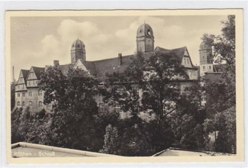 Köthen Köthen mit Fotografie des Schloßes ungelaufen Gut erhalten.