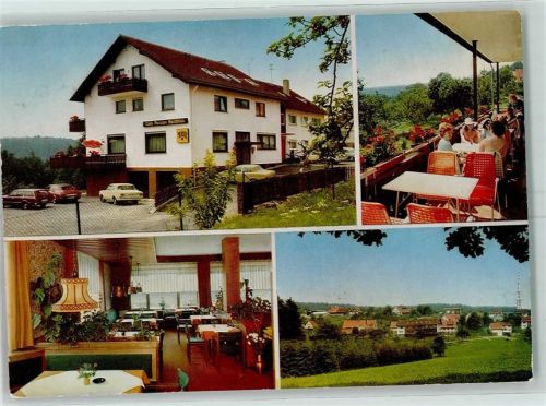 Langenbrand Cafe Pension Waldblick Autos Terrasse