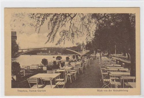 Berlin Treptow Spree - Garten Weinabteilung, gelaufen 1924, gut erhalten.