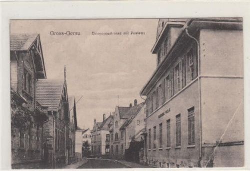 Groß-Gerau Groß Gerau. Eleonorenstraße Postamt ungelaufen Knick unten rechts, sonst gut erhalten