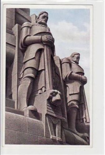Leipzig mit Völkerschlachtdenkmal, Hüter der Freiheit ungelaufen Gute Erhaltung. Völkerschlachtsdenkmal