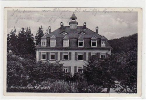 Cunewalde Cunewalde mit Genesungsheim gelaufen von 1935 kleiner Knick unten links, kleiner Riß am Rand unten, sonst gut erhalten.
