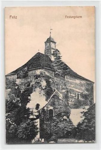 Peitz. Festungsturm ungelaufen kleiner Knick oben links, leicht fleckig, sonst gut erhalten