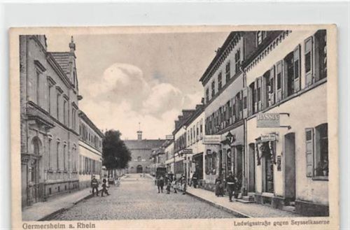 Germersheim Germersheim am Rhein. Ludwigsstraße gegen Seysselkaserne. Feldpost Gute Erhaltung.