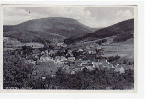 Seligenthal im Thüringer Wald mit Gesamtansicht. Karte beschrieben Gute Erhaltung.