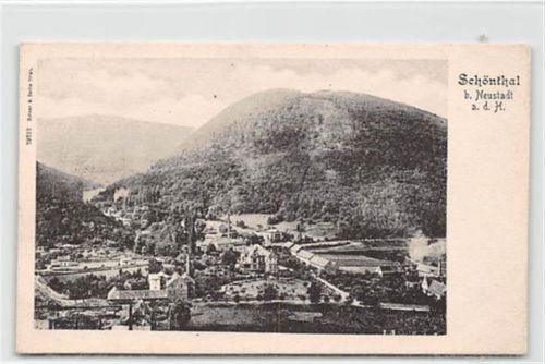 Schönthal bei Neustadt. ungelaufen um 1900 Ecken mit Albumabdrücken, sonst gut erhalten