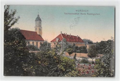 Wurzach. Töchterinstitut Maria Rosengarten gelaufen. Leichte Stempelspuren, sonst gut erhalten
