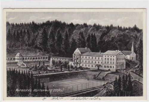 Wartenberg. Kuranstalt. Verlag Josef Kaltenbach, München gelaufen am 10.03.1935. Marke entfernt, sonst gut erhalten