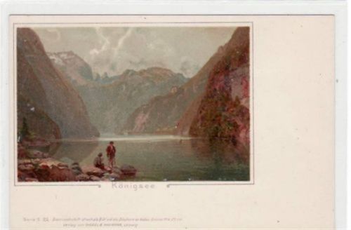 83471 W8240 Königssee b Berchtesgaden - Königsee, Lithographie. ungelaufen frühe Karte, da Anschriftseite noch ungeteilt. Gute Erhaltung.