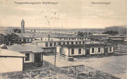 Truppenübungsplatz Warthelager / Kreis Posen - Poznan. Barackenlager. 1915 Feldpost Leichte Stempelspuren, sonst gut erhalten
