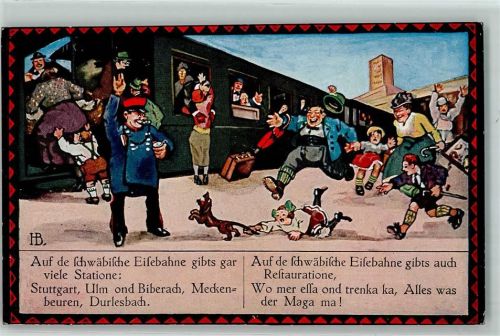1938 Schwäbische Eisenbahn Dackel AK