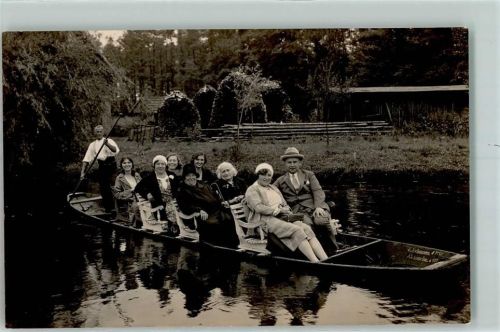 Lehde Ort handschriftlich Spreewald Ruderboot