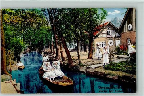 Lehde Spreewald Tracht Ruderboot Gasthaus Hotel Wotschofska