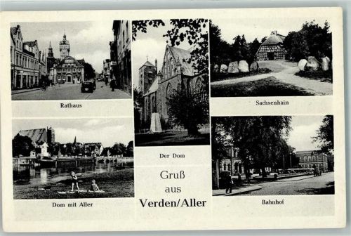 27283 W2810 Verden Aller - Rathaus Dom Bahnhof Sachsenhain Bauernscheune