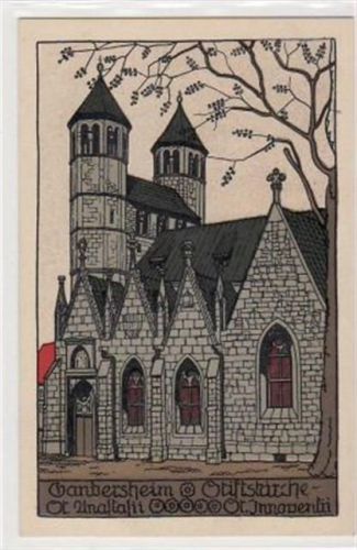 Bad Gandersheim Gandersheim, Steindruck. Stiftskirche ungelaufen Top Erhaltung.