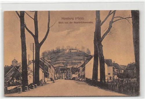 Homburg. ein Blick von der Naarbrückenstraße auf die Stadt ungelaufen Leicht fleckig, sonst gut erhalten