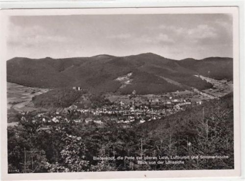 Biedenkopf. ein Blick von der Lönseiche gelaufen, 1952. Leichter Stempeldurchdruck, sonst gut erhalten