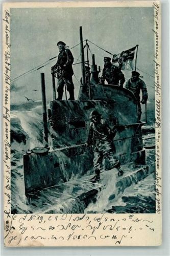 1917 sign. Stöwer, Willy U-Boot Tag - Kommandoturm AK