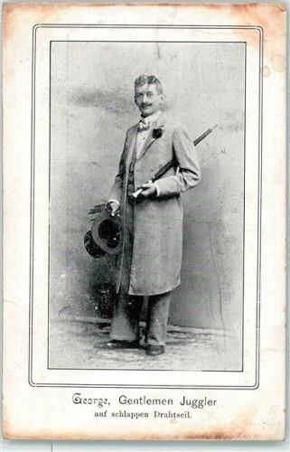 1899 George , Gentlemen Juggler auf schlappen Drahtseil AK