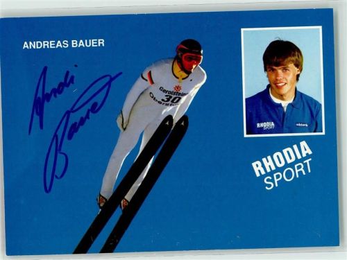 Andreas Bauer Faksimile Unterschrift Ski KEINE AK