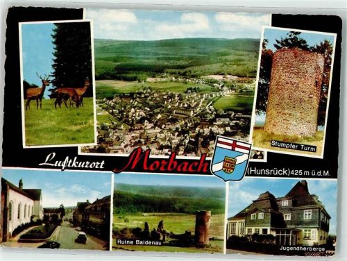 Morbach Ruine Baldenau Jugendherberge Rotwild Stumpfer Turm