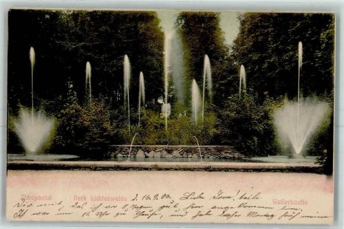 Zschopau 1906 Park Lichtenwalde Springbrunnen