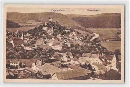 Pappenheim. Gesamtansicht mit Kirche ungelaufen Gute Erhaltung.