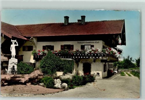 83224 W8217 Staudach-Egerndach - Dorfbrunnen Bäckerei-Cafe