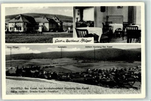 34593 W3589 Remsfeld - Gasthaus Rasthaus Karl Pflüger ARAL Tankstelle