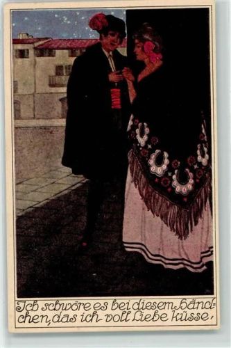 Wiener Mozart Gemeinde Don Juan Serie - Leporello und Donna Elvira AK