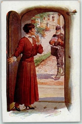 Frau in voller Erwartung Liebesbrief Verlag O.K.W. 1508 AK