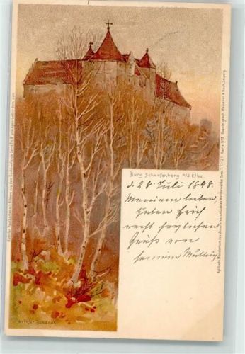 01665 O8251 Scharfenberg b Meißen, Sachs 1898 - Burg