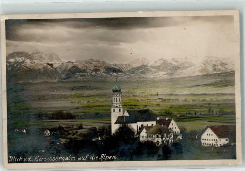 86911 W8918 Dießen a. Ammersee Gebrauchsspuren Blick von der Hirschbergalm Kirche